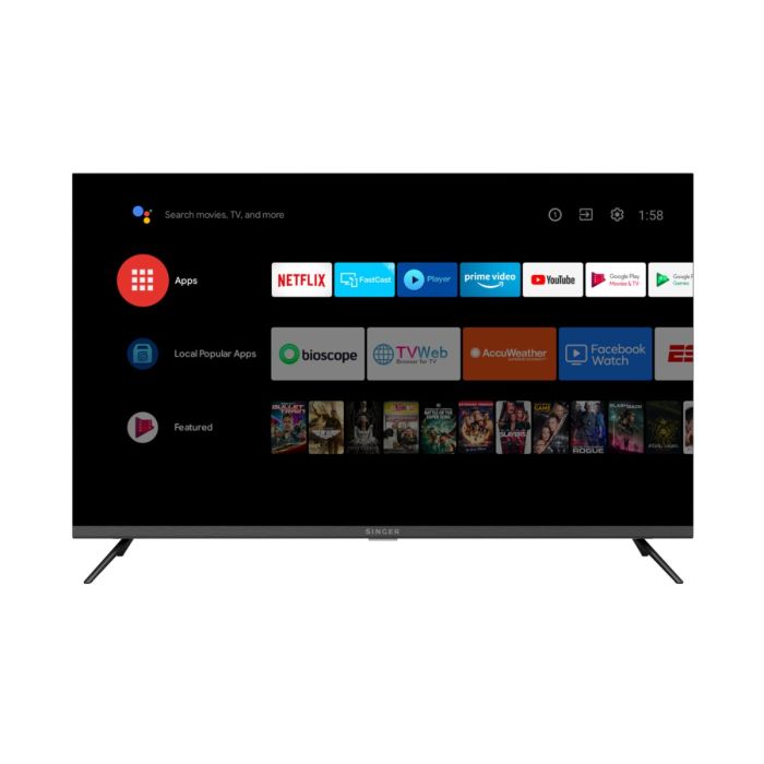 SINGER 32 INCH FRAMELESS SMART ANDROID TV | S32 | SLE32D61WSATV Price ...